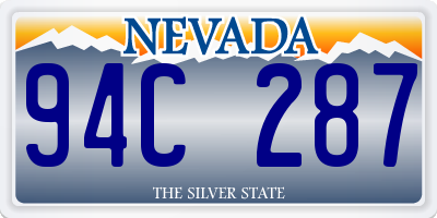 NV license plate 94C287