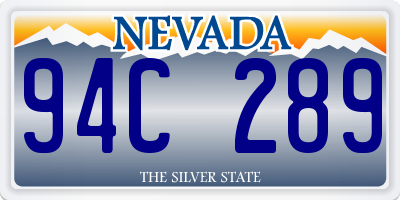 NV license plate 94C289