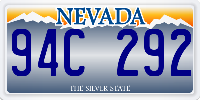 NV license plate 94C292