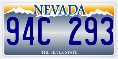 NV license plate 94C293