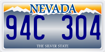 NV license plate 94C304