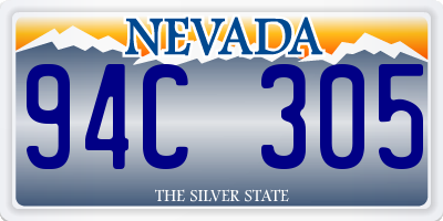 NV license plate 94C305