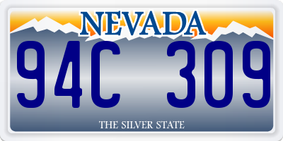 NV license plate 94C309