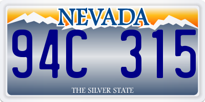 NV license plate 94C315