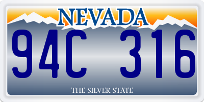 NV license plate 94C316