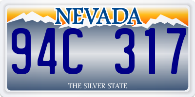 NV license plate 94C317