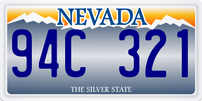 NV license plate 94C321