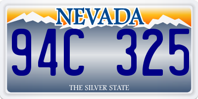 NV license plate 94C325