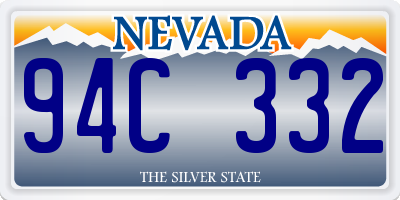 NV license plate 94C332