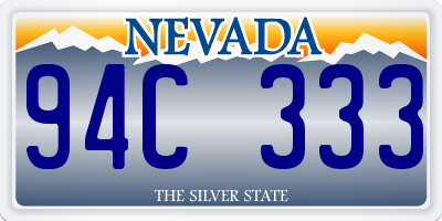 NV license plate 94C333