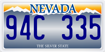 NV license plate 94C335