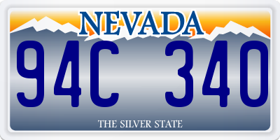 NV license plate 94C340