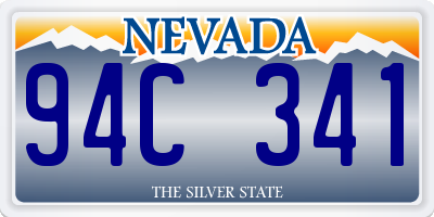 NV license plate 94C341