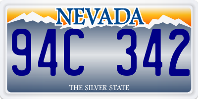 NV license plate 94C342