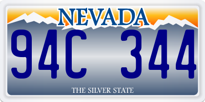 NV license plate 94C344