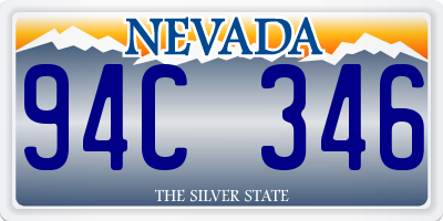 NV license plate 94C346