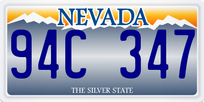 NV license plate 94C347