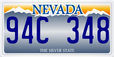 NV license plate 94C348