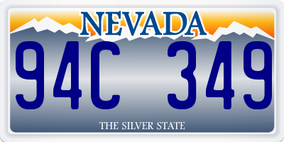 NV license plate 94C349