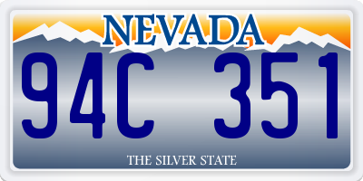 NV license plate 94C351