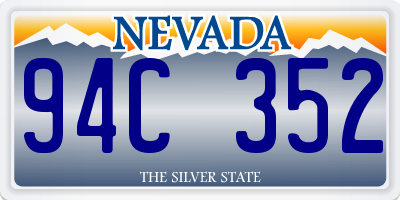 NV license plate 94C352