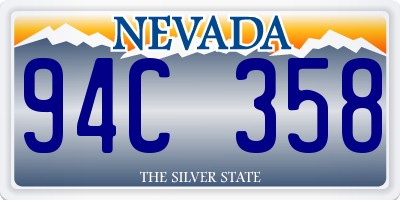 NV license plate 94C358