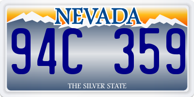 NV license plate 94C359