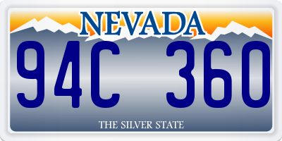 NV license plate 94C360