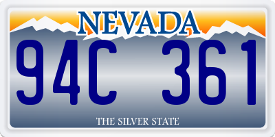 NV license plate 94C361