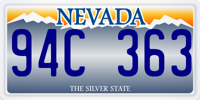 NV license plate 94C363