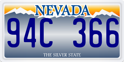 NV license plate 94C366