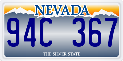 NV license plate 94C367