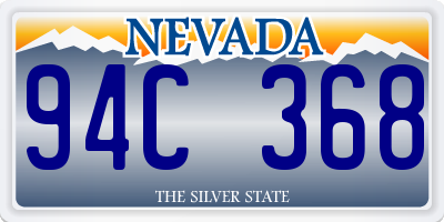 NV license plate 94C368