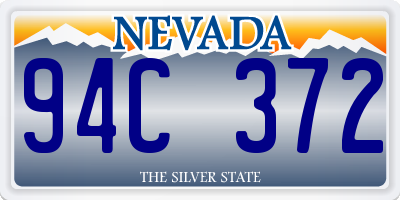 NV license plate 94C372