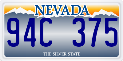 NV license plate 94C375