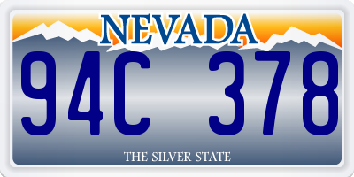 NV license plate 94C378