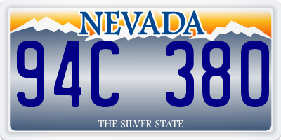 NV license plate 94C380