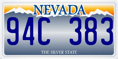 NV license plate 94C383