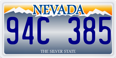 NV license plate 94C385