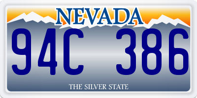 NV license plate 94C386