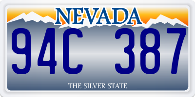 NV license plate 94C387