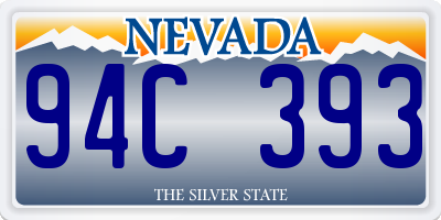 NV license plate 94C393