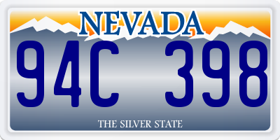 NV license plate 94C398