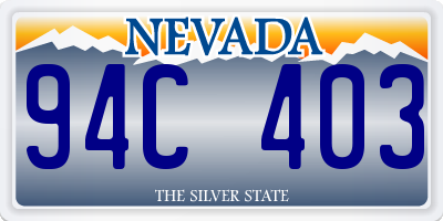 NV license plate 94C403