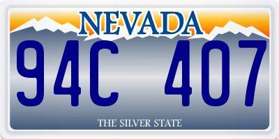 NV license plate 94C407