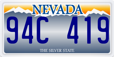 NV license plate 94C419