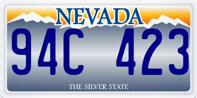 NV license plate 94C423