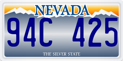 NV license plate 94C425