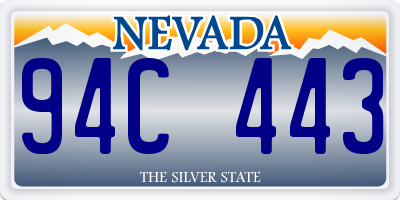 NV license plate 94C443