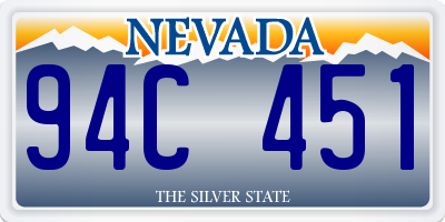 NV license plate 94C451